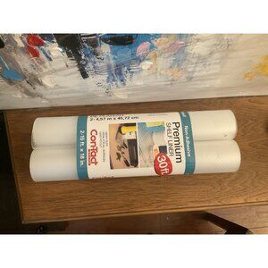 Con-Tact Brand Shelf Liner 2-Pack Clear Opaque 15ft x 18in Non Adhesive Rolls